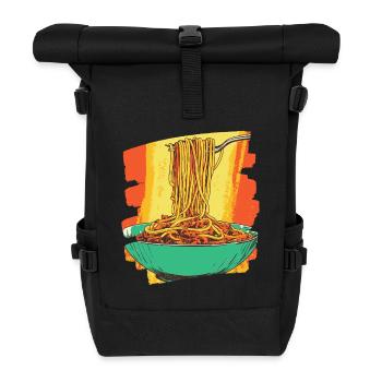 Spaghetti Bolognese - Rolltop Rucksack - Schwarz - Vorne