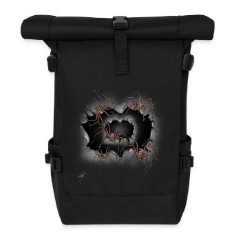 Halloween Spinnen Tiere Spinne Phobie Panik - Rolltop Rucksack - Schwarz - Vorne