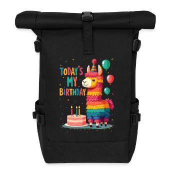 Birthday, Children's Birthday, Birthday Party - Roll Top Backpack - black - Front