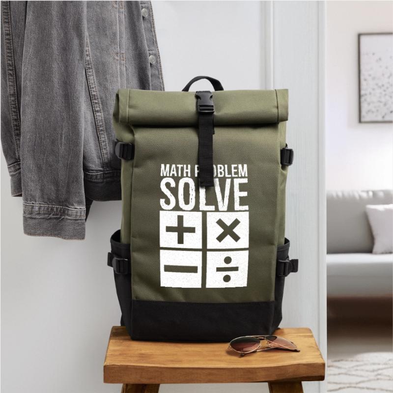 math problem solve Roll Top Backpack