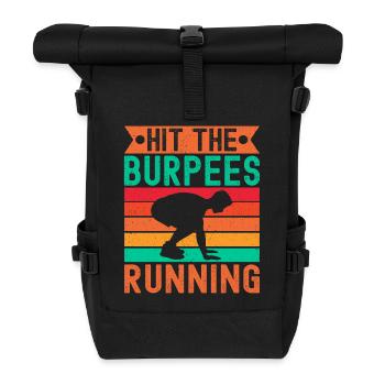 Les fanatiques de fitness se lancent dans les burpees en courant - Sac à dos roll top - noir - Devant
