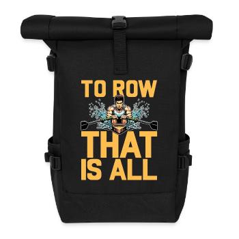 L’aviron aquatique à l’aviron qui est tout aime les sports nautiques - Sac à dos roll top - noir - Devant