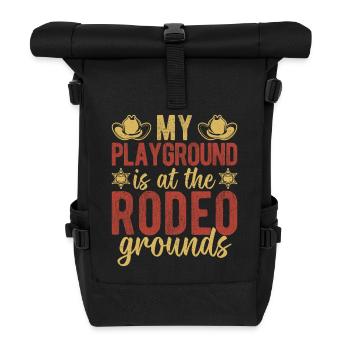 Western Rider My Playground Rodeo Grounds - Rolltop Rucksack - Schwarz - Vorne