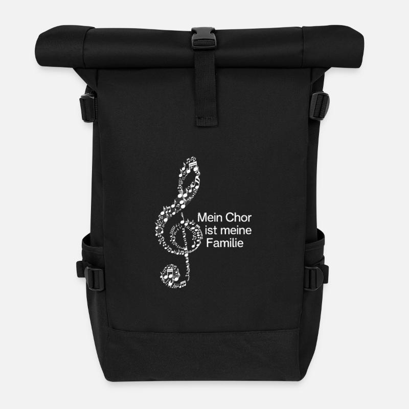 Mein Chor ist meine Familie Chorleiter Chorprobe - Rolltop Rucksack - Schwarz