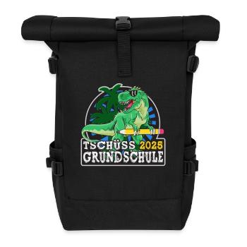 Grundschule Abschluss 2025 Grundschulabschluss - Rolltop Rucksack - Schwarz - Vorne