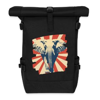 Elefant - Rolltop Rucksack - Schwarz - Vorne