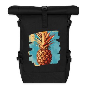 Ananas - Rolltop Rucksack - Schwarz - Vorne