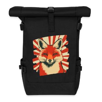 Renard Rétro - Sac à dos roll top - noir - Devant