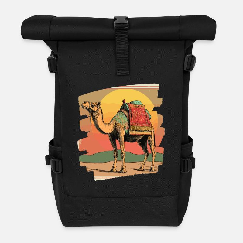 Kamel - Rolltop Rucksack - Schwarz