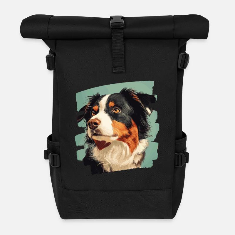 Berger australien - Sac à dos roll top - noir
