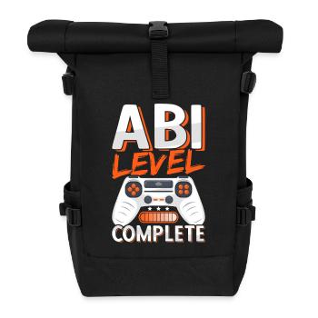 Abi Abitur Gymnasium Abschluss Abiturient - Rolltop Rucksack - Schwarz - Vorne