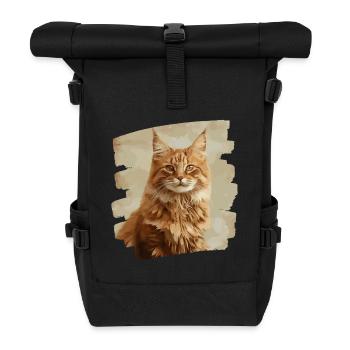 Maine Coon - Rolltop Rucksack - Schwarz - Vorne