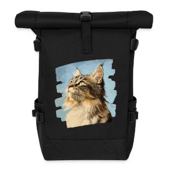 Maine Coon - Rolltop Rucksack - Schwarz - Vorne