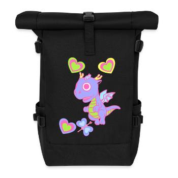 Bébé Dragon Dragon Enfants Enfant Rétro Années 80 Années 90 - Sac à dos roll top - noir - Devant