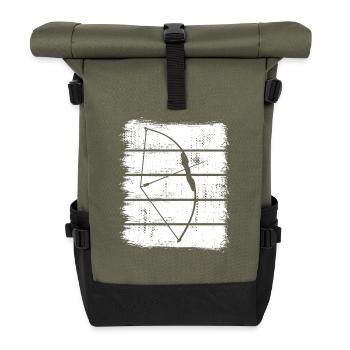 Bow hunting - Roll Top Backpack - olive/black - Front
