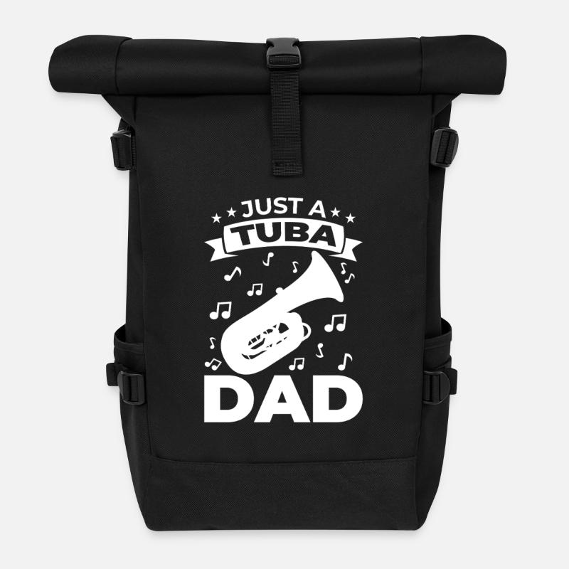Père tuba - Sac à dos roll top - noir