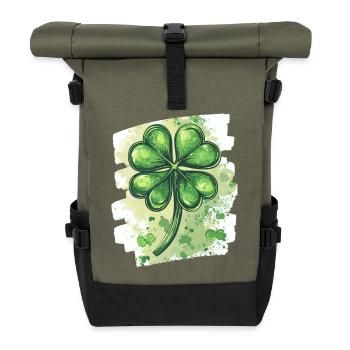 Trèfle de la Saint-Patrick - Sac à dos roll top - olive/noir - Devant