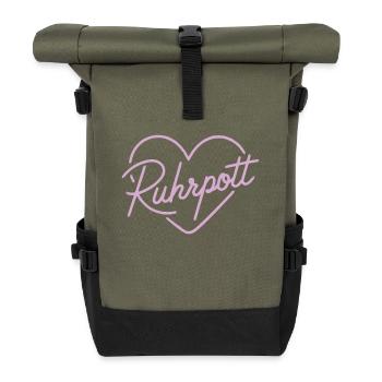 L’amour de Ruhrpott - Sac à dos roll top - olive/noir - Devant