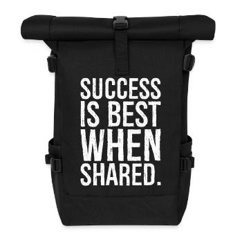 success is best when shared - Roll Top Backpack - black - Front