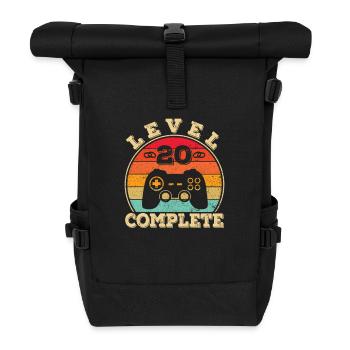 20. Hochzeitstag 20 Jahre Ehe Porzellanhochzeit - Rolltop Rucksack - Schwarz - Vorne