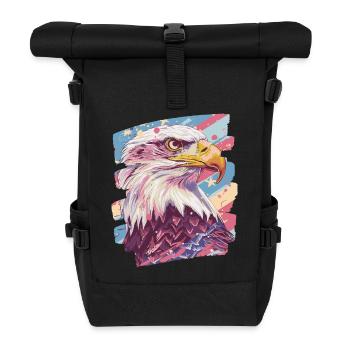 Drapeau américain avec aigle - Sac à dos roll top - noir - Devant
