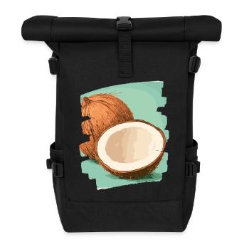 Kokosnuss Coconut - Rolltop Rucksack - Schwarz - Vorne
