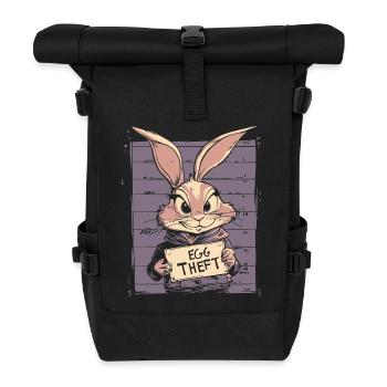 Hase Eierdieb Osterhase Mugshot Polizeifoto Ostern - Rolltop Rucksack - Schwarz - Vorne