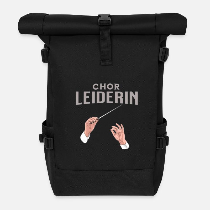 Chor Leiderin Chorleiterin Dirigentin - Rolltop Rucksack - Schwarz