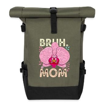 Brew Mom Orchid - Roll Top Backpack - olive/black - Front
