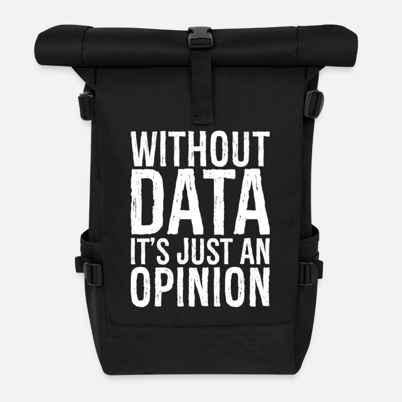 without data it's just an opinion - Rolltop Rucksack - Schwarz