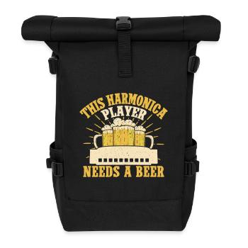 Un drôle d’harmoniciste a besoin d’un harmonica de bière - Sac à dos roll top - noir - Devant