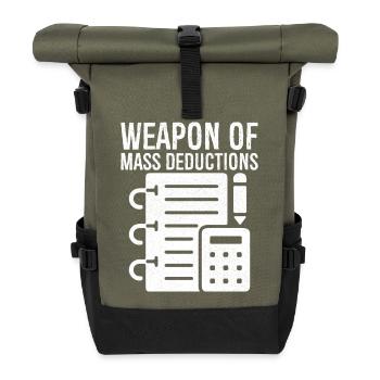 Arme de masse déduction calculatrice - Sac à dos roll top - olive/noir - Devant