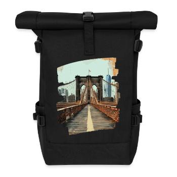 Brooklyn Bridge - Rolltop Rucksack - Schwarz - Vorne
