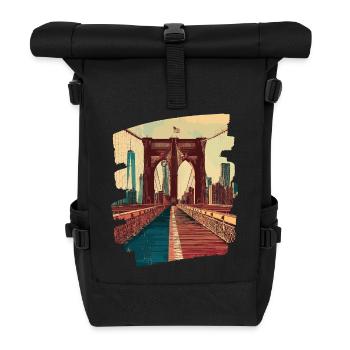 Brooklyn Bridge - Rolltop Rucksack - Schwarz - Vorne