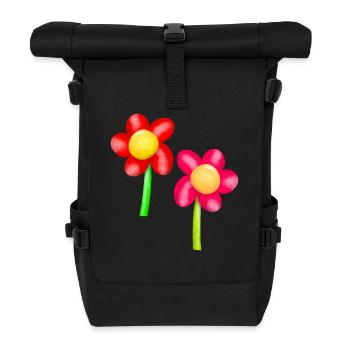 Fleurs Fleur Printemps - Sac à dos roll top - noir - Devant
