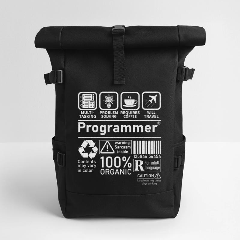 Programmer multi tasking problem solving requires Rolltop Rucksack