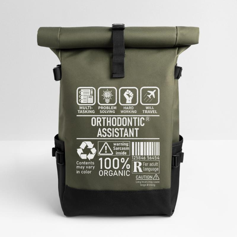 Orthodontic Assistant multi tasking problem Roll Top Backpack