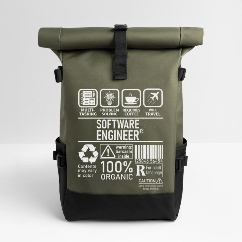 Software Engineer multi tasking problem solving Rolltop Rucksack