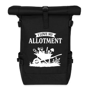 Ich liebe meinen Schrebergarten - Rolltop Rucksack - Schwarz - Vorne