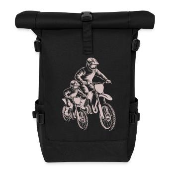 Motocross Dad Dad - Roll Top Backpack - black - Front