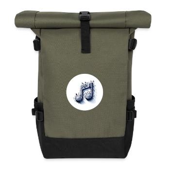 Notes de musique dans le design créatif - Sac à dos roll top - olive/noir - Devant