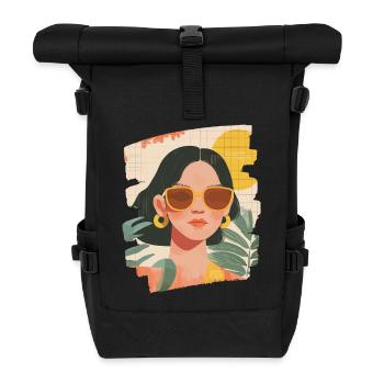 Relax Meditation Selfcare Me-Time - Roll Top Backpack - black - Front