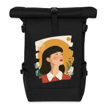 Relax Meditation Selfcare Me-Time - Roll Top Backpack - black - Front