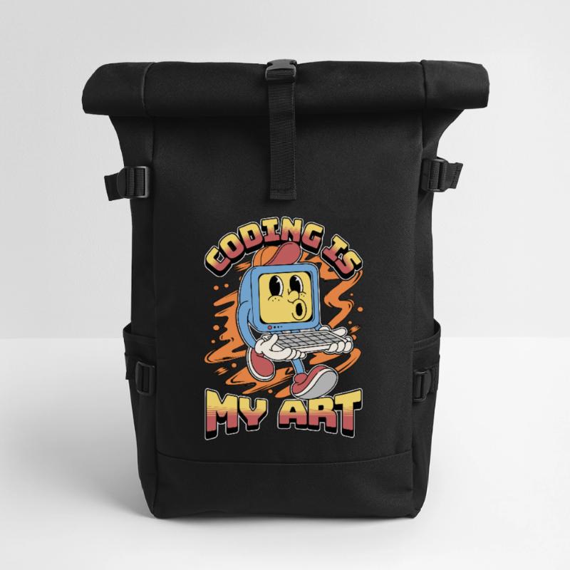 Coder Coding Is My Art Software Engineering Coders Rolltop Rucksack