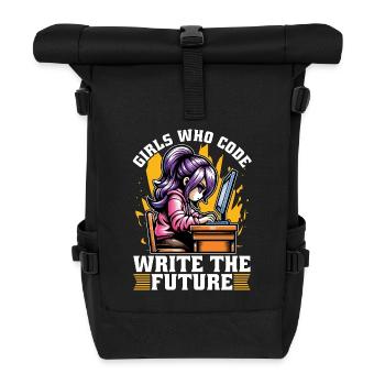 Les codeuses qui codent écrivent le futur développeur - Sac à dos roll top - noir - Devant
