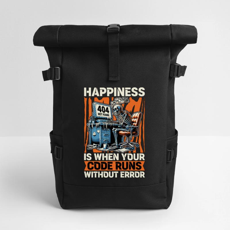 Coder Happiness Is When Your Code Runs Developer Rolltop Rucksack