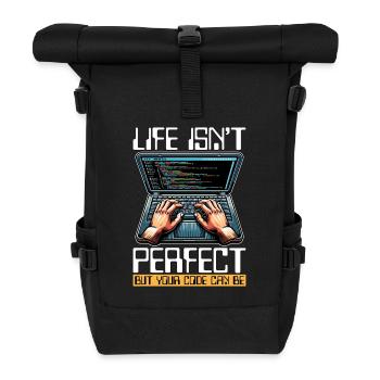 La vie d’un codeur n’est pas parfaite, mais votre développeur de code - Sac à dos roll top - noir - Devant