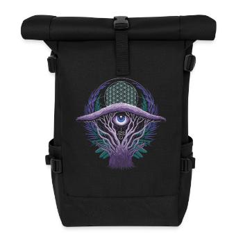 Pilze des dritten Auges | Mystisches Visionsdesign - Rolltop Rucksack - Schwarz - Vorne