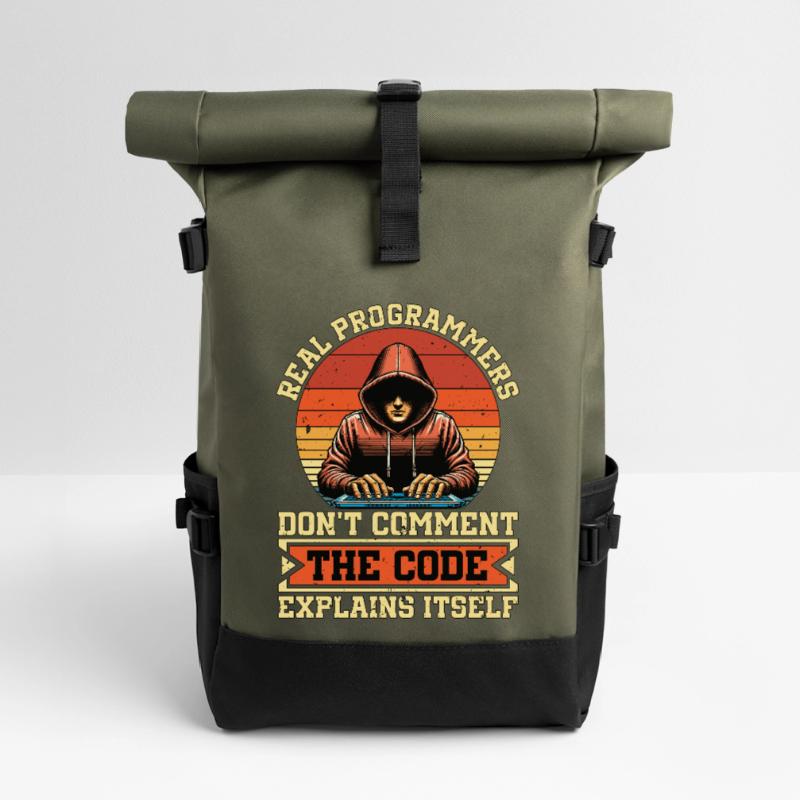 Coder Real Programmers Don't Comment Web Developer Rolltop Rucksack