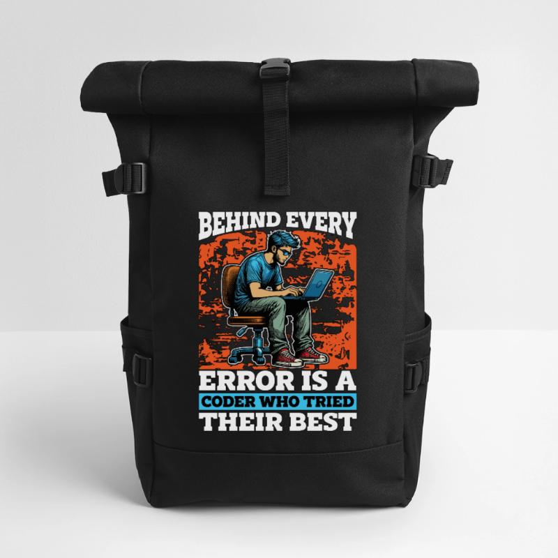 Coder Behind Every Error Is A Coder Web Developer Rolltop Rucksack